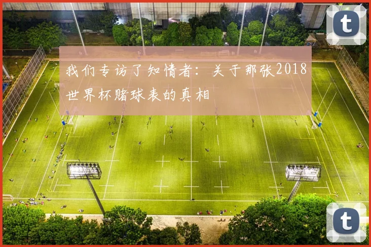 我们专访了知情者：关于那张2018世界杯赌球表的真相